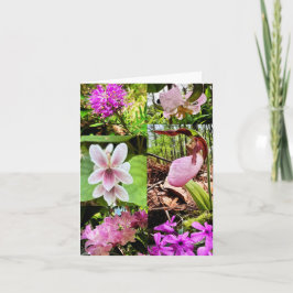 Tarjeta Folded greeting card with wildflowers