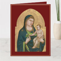 TARJETA FOLDED : MADONNA & CHILD : GIOTTO : 1337