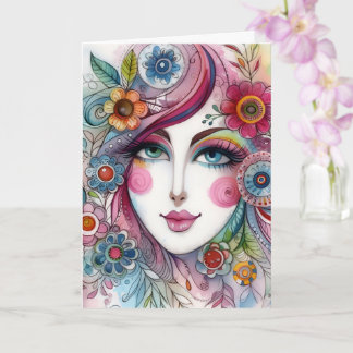 Tarjeta Folded Whimsical Card