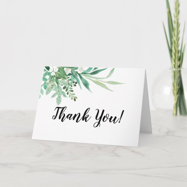 Tarjeta Foliage Fresco Foliage Custom Wedding Photo You (Anverso)