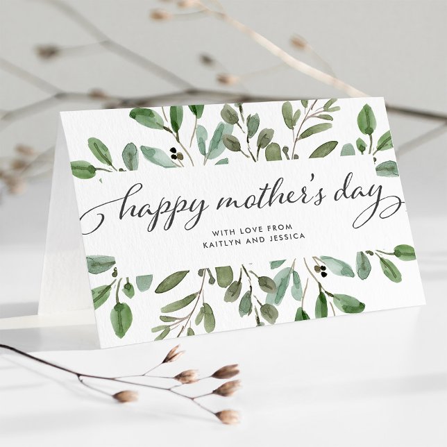 Tarjeta Foliage minimalista | Feliz Día de la Madre (Subido por el creador)