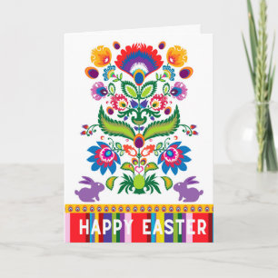 Tarjeta Folklore de Pascua Vertical 2 Personalizado Texto