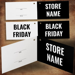 Tarjeta Follado Black Friday Descuento Hang Tag Tamaño de 