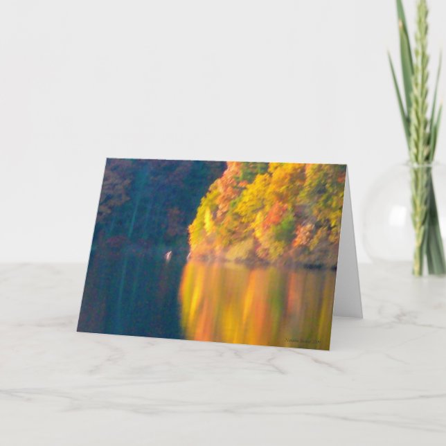 Tarjeta Follaje del otoño en la charca de Walden - (Anverso)