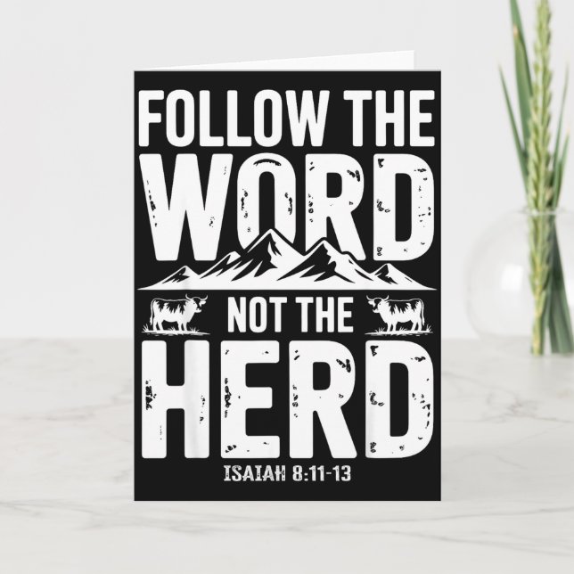 Tarjeta Follow The Word Not The Herd Christian Religion Hi (Anverso)