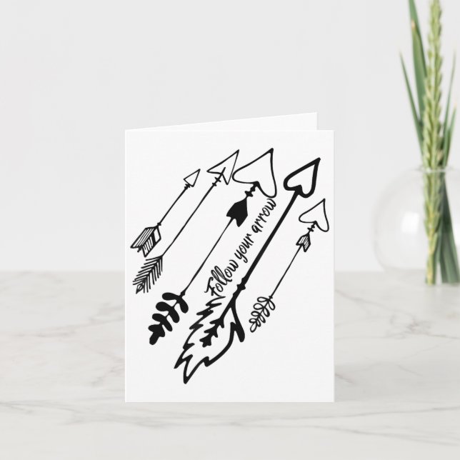 Tarjeta Follow Your Arrow Motivational  (Anverso)