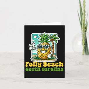 Tarjeta Folly Beach South Carolina Sc Cute Pineapple Thumb