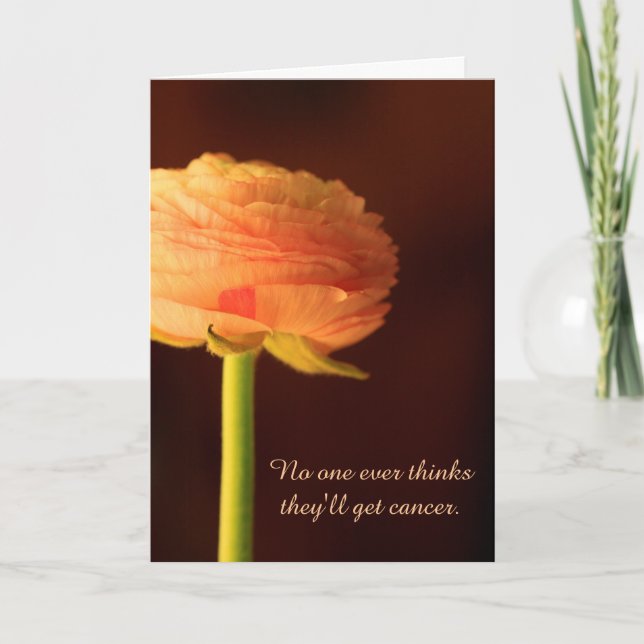 Tarjeta Fomento de la flor Ranunculus de apoyo al cáncer (Anverso)