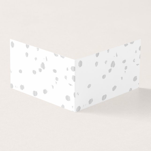 Tarjeta fondo blanco con muchos puntos pequeños (Exterior)