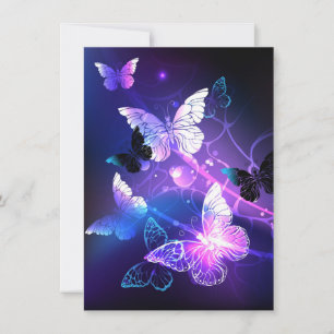 Tarjeta Fondo con mariposas nocturnas