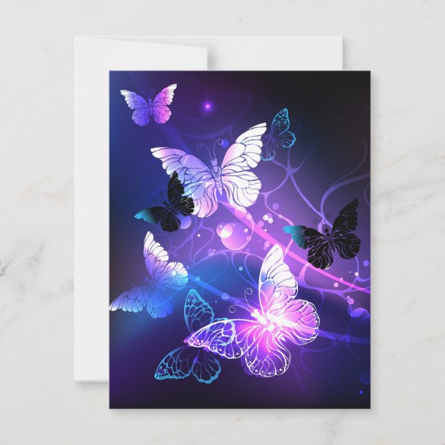Tarjeta Fondo con mariposas nocturnas (Anverso)