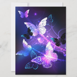 Tarjeta Fondo con mariposas nocturnas