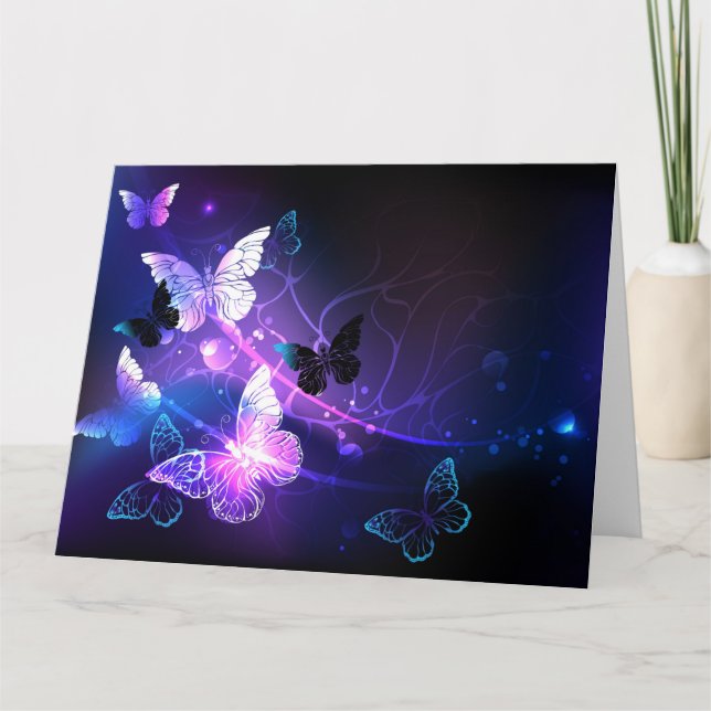 Tarjeta Fondo con mariposas nocturnas (Anverso)