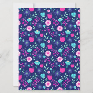 Tarjeta Fondo con patrón floral lindo