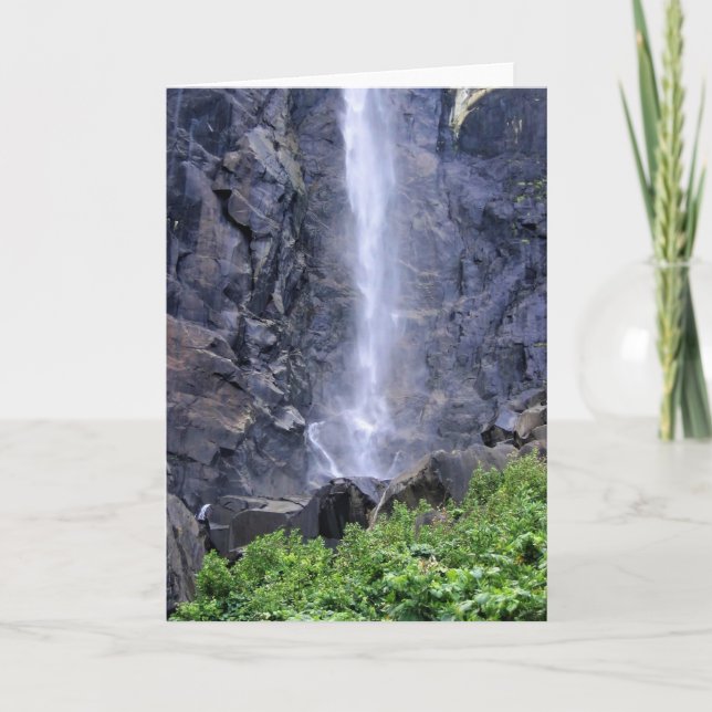 Tarjeta Fondo de las Cataratas de Bridalveil, Yosemite, CA (Anverso)