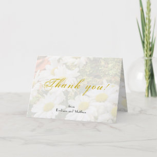Tarjeta Fondo de margarita Boda de guiones amarillo y gris