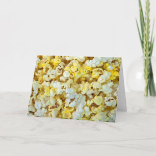 Tarjeta fondo de palomitas de mantequilla