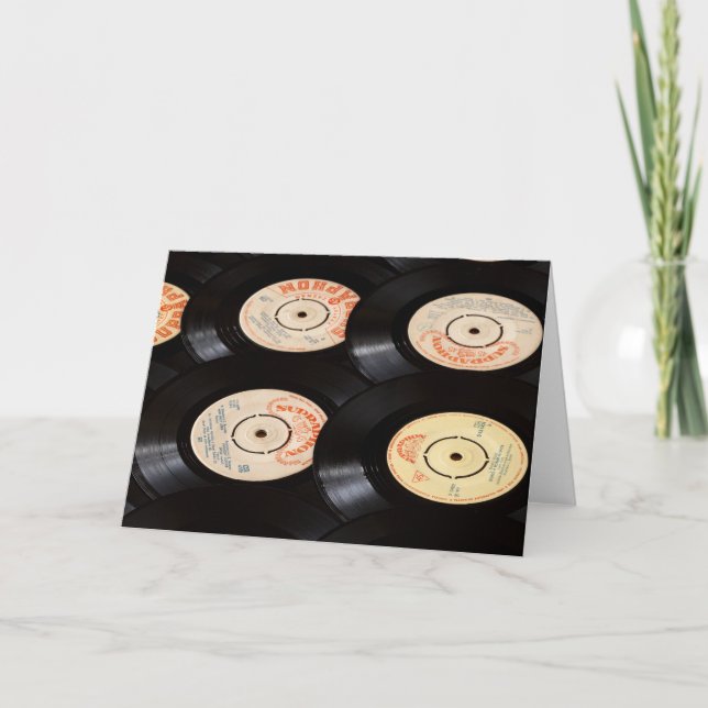 Tarjeta Fondo de registros de vinilo (Anverso)