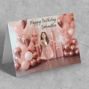 Tarjeta Fondo de respaldo de oro rosa de cumpleaños 