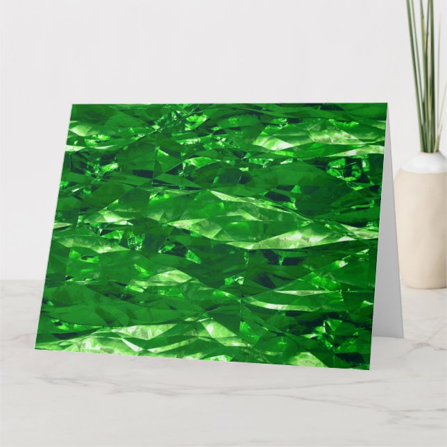 Tarjeta Fondo de textura Crystal Cellophane - Verde (Anverso)
