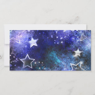 Tarjeta Fondo espacial con estrellas