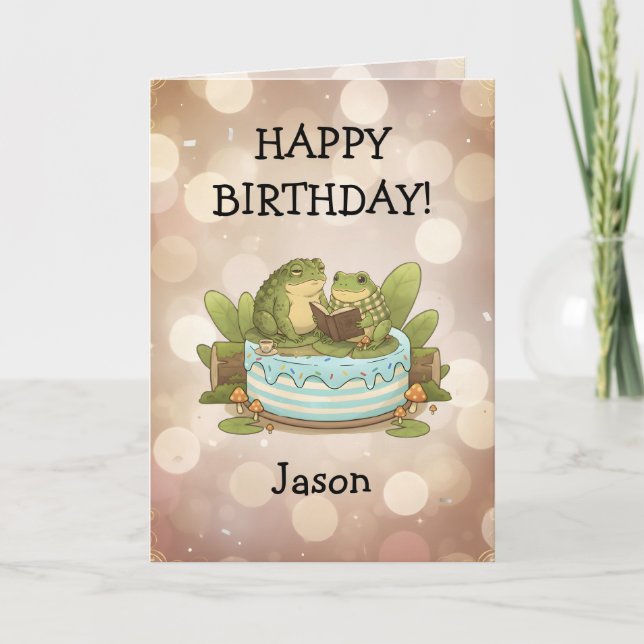 Tarjeta Fondo personalizado BG 1 Mossy el Sapo (Anverso)
