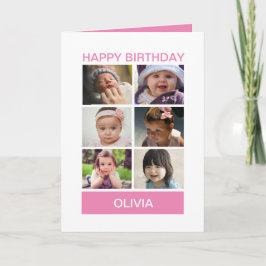 Tarjeta Fondo Rosa Pastel Foto Personalizada – Saludos Per