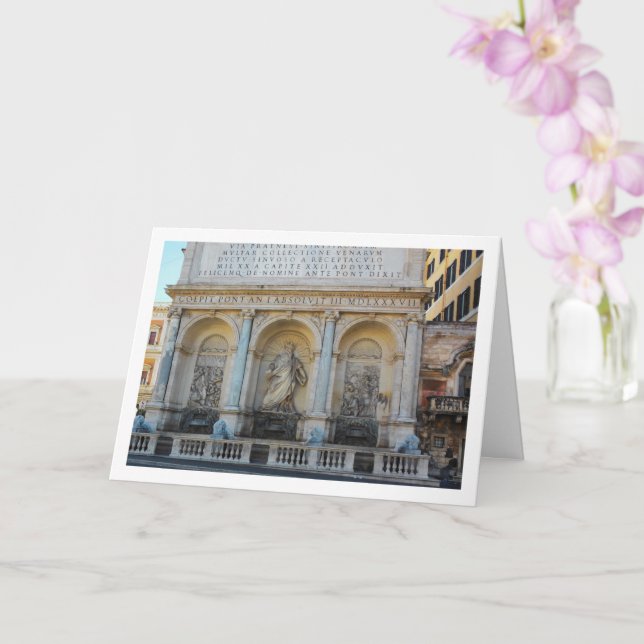 Tarjeta Fontana dell'Acqua Felice, Roma, Italia (Orquídea)