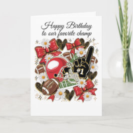 Tarjeta football card for women/girls