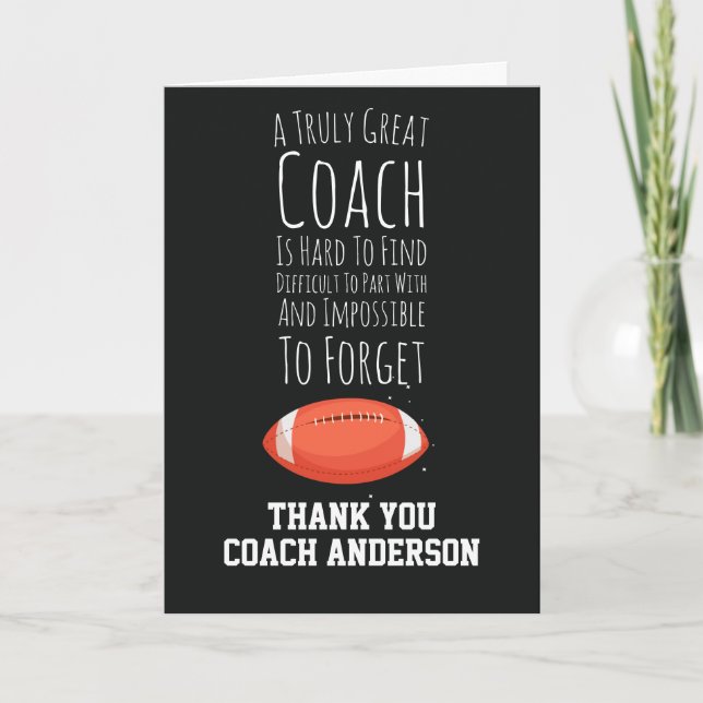 Tarjeta Football Coach Cards From The Team Best Ever  (Anverso)