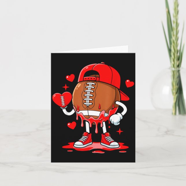 Tarjeta Football Ice Cream Valentine Dripng Game Day Men B (Anverso)