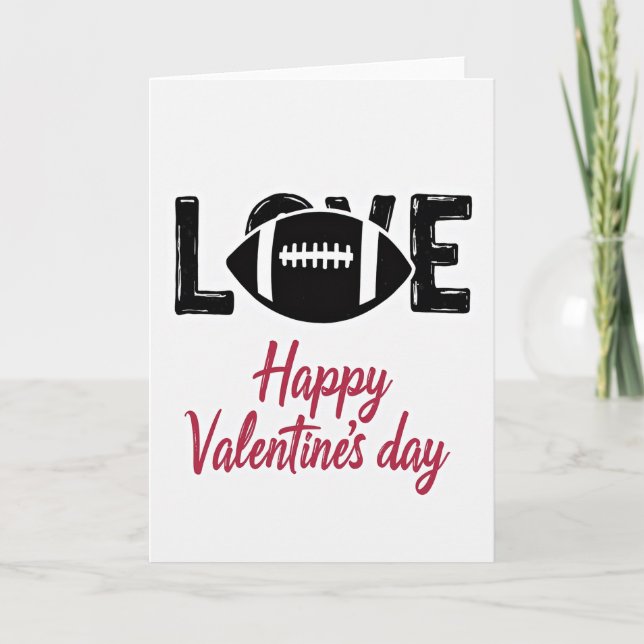 Tarjeta Football Love Valentine Card (Anverso)