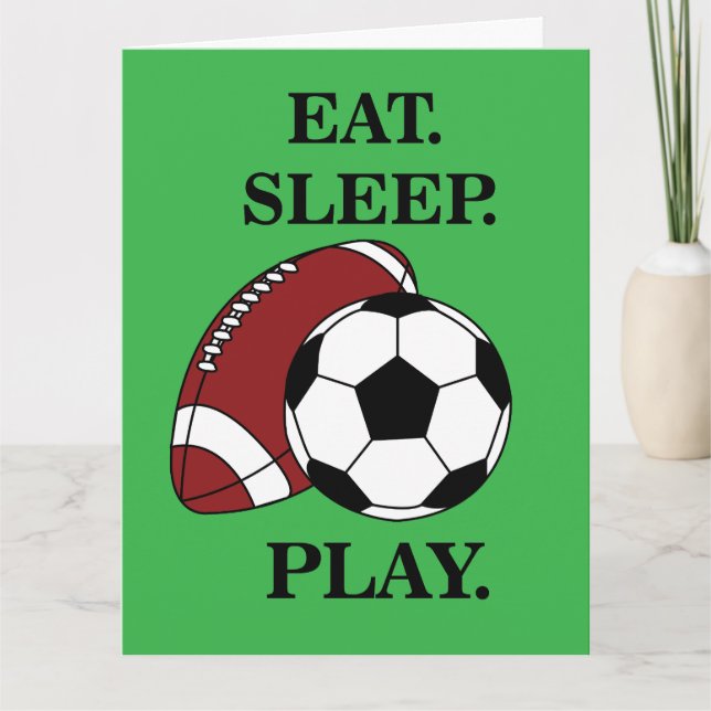 Tarjeta Football Soccer Player Coach Birthday (Anverso)