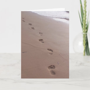 Tarjeta Footprints Blank Greet Card