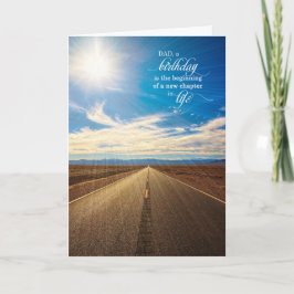Tarjeta for Dad Birthday Endless Road with Blue Sky
