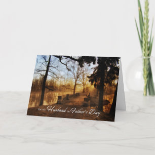 Tarjeta for Husband Sunrise Lake Nature Theme Fathers Day
