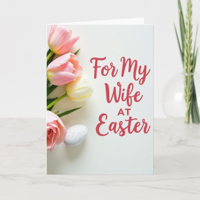Tarjeta For My Wife At Easter Card (Anverso)