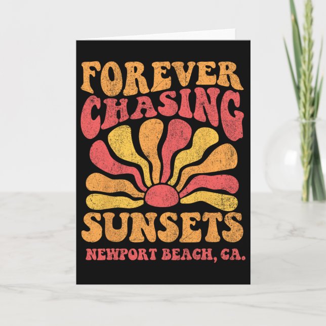 Tarjeta Forever Chasing Sunsets Newport Beach California 7 (Anverso)