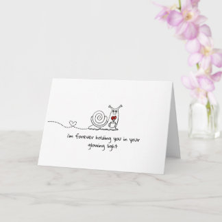 Tarjeta "Forever Holding You" Cute Snail Card