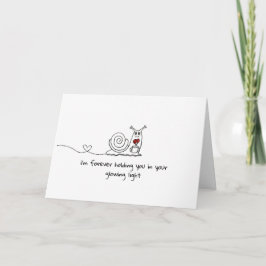 Tarjeta "Forever Holding You" Cute Snail Card