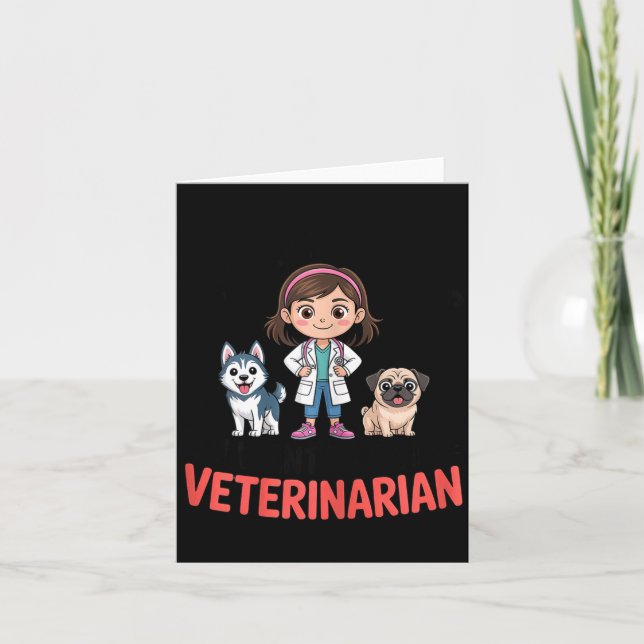 Tarjeta Forget Princess I Want To Be A Veterinarian Future (Anverso)
