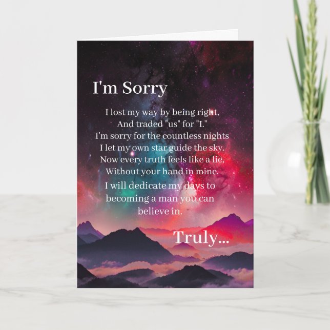 Tarjeta Forgive Me I'm Sorry Card (Anverso)