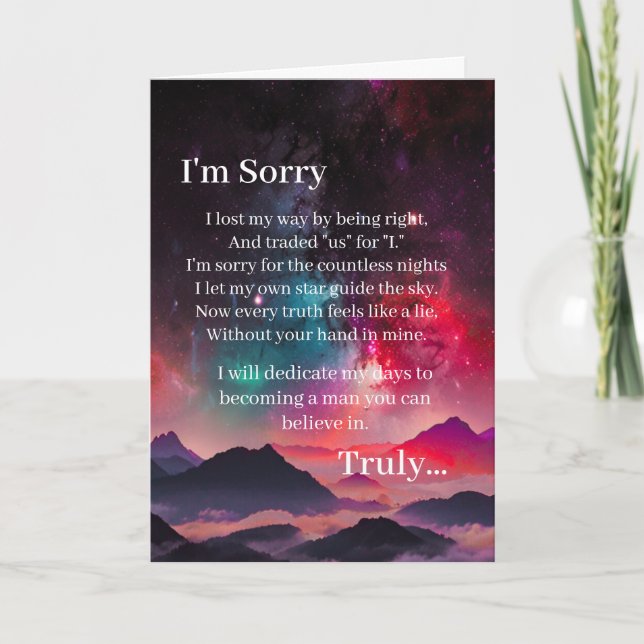 Tarjeta Forgive Me I'm Sorry Card (Anverso)