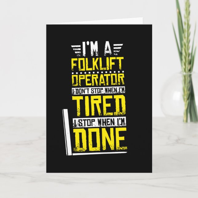 Tarjeta Forklift Truck Warehouse Clerk (Anverso)
