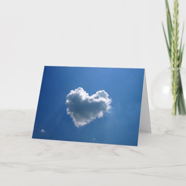 Tarjeta Forma de la nube de un corazón (Anverso)