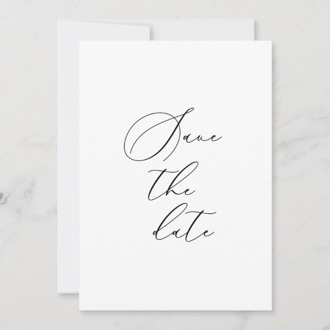 Tarjeta Formal de Anuncio de Fecha de Boda (Anverso)