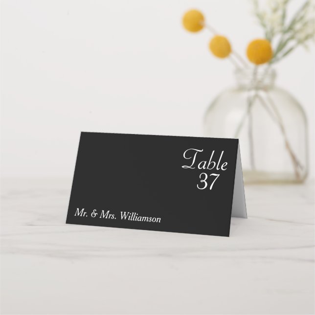 Tarjeta formal para Boda de amor blanco negro (Anverso)
