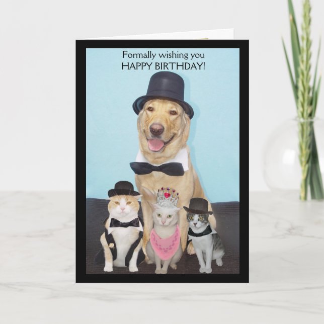 Tarjeta Formalmente deseándole feliz cumpleaños (Anverso)