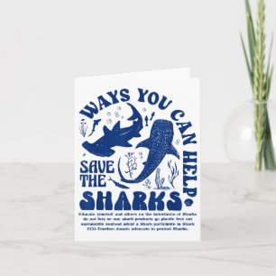 Tarjeta Formas De Ayudar A Salvar A Los Tiburones
