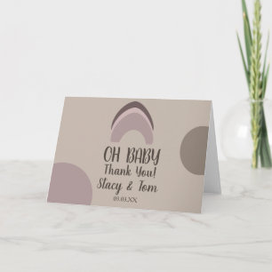 Tarjeta Formas orgánicas arcoiris Baby Shower bohemio grac